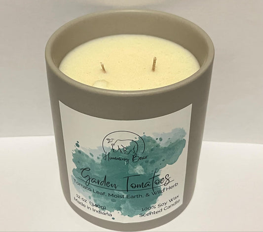 12 oz Garden Tomatoes Soy Candle | Tomato Leaf, Moist Earth, & Wild Herb