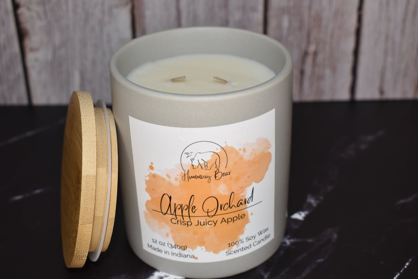 12oz Apple Pie Crumble Soy Candle | Apple, Cinnamon, & Brown Sugar