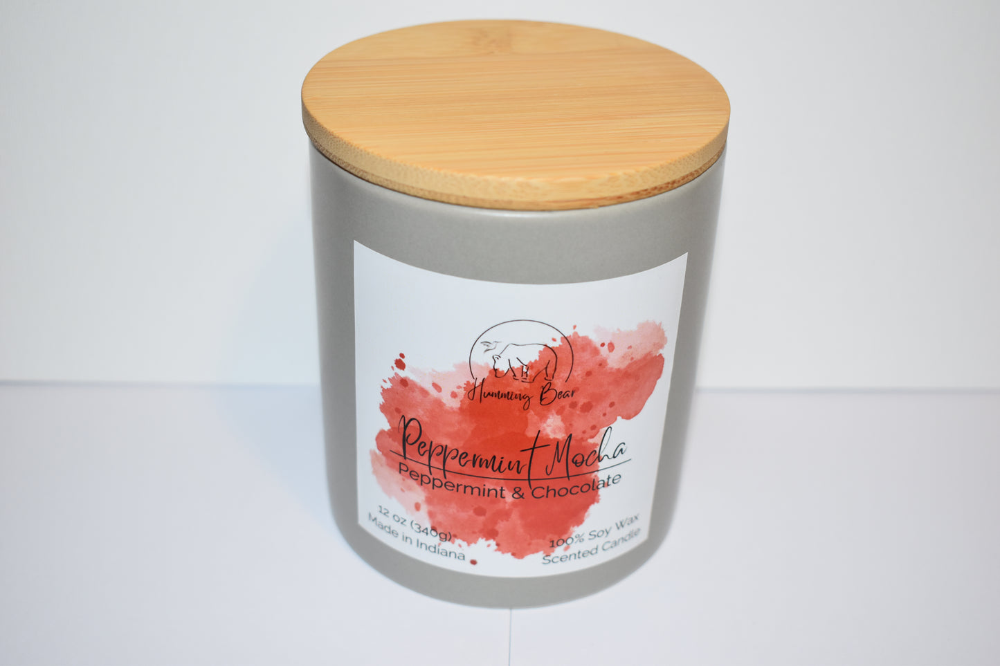 12 oz Peppermint Mocha Soy Candle | Peppermint & Chocolate