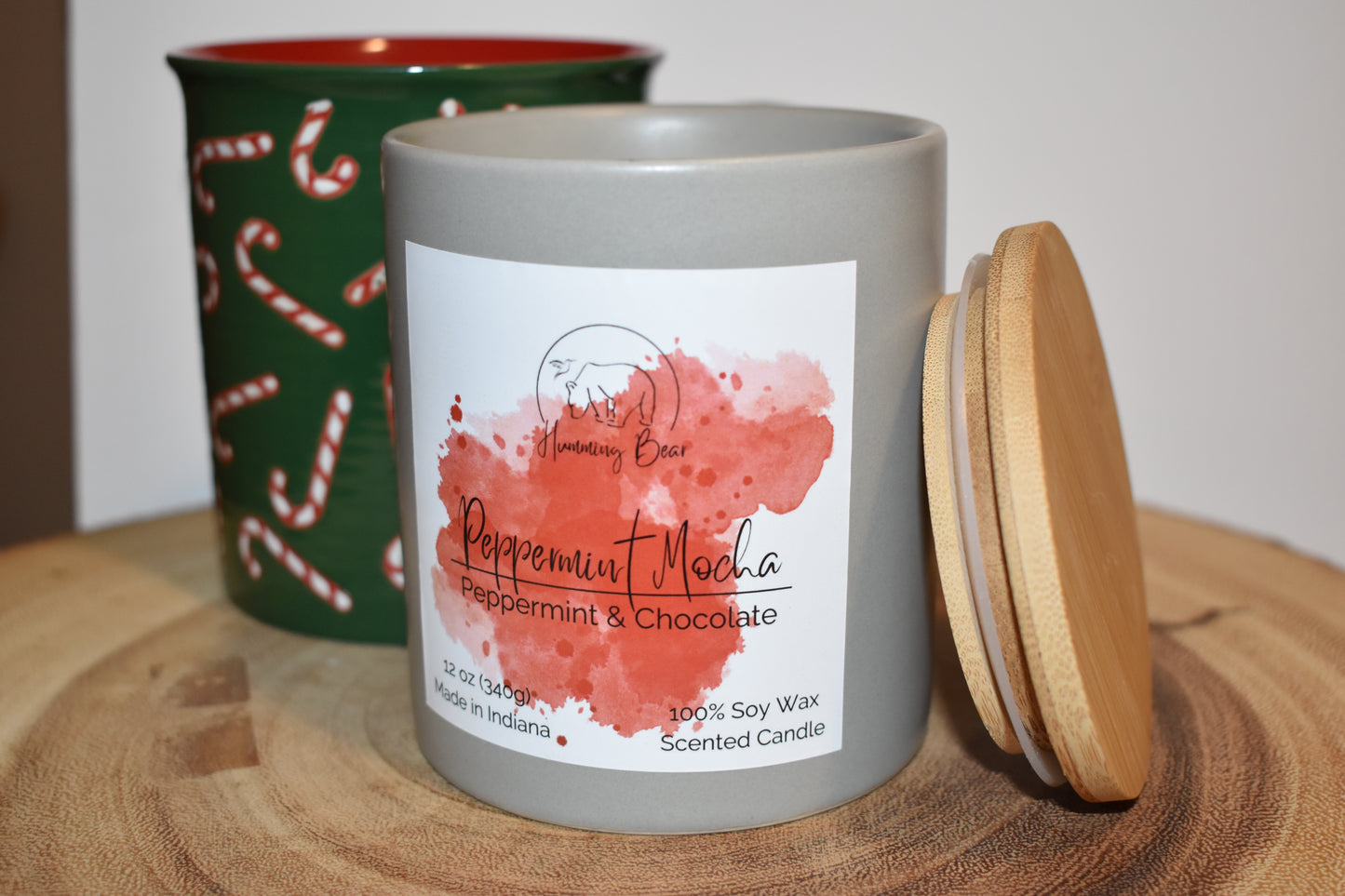 12 oz Peppermint Mocha Soy Candle | Peppermint & Chocolate