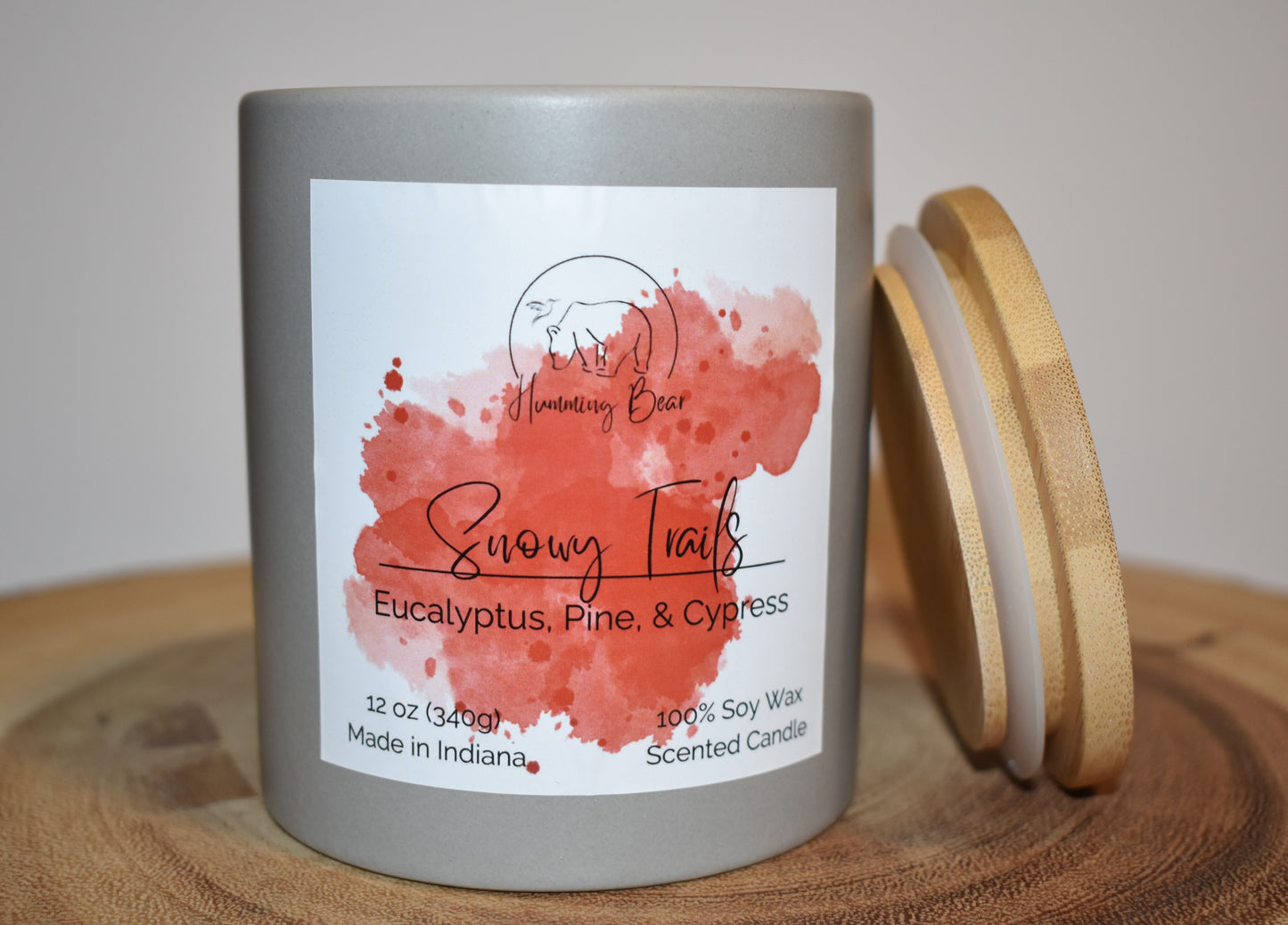 12 oz Snowy Trails Soy Candle | Eucalyptus, Pine, & Cypress