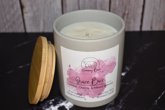 12 oz Juice Box Soy Candle | Lemon, Cherry, & Mixed Berry