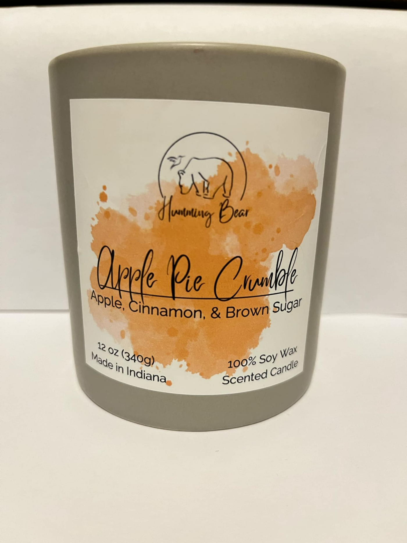 12oz Apple Pie Crumble Soy Candle | Apple, Cinnamon, & Brown Sugar