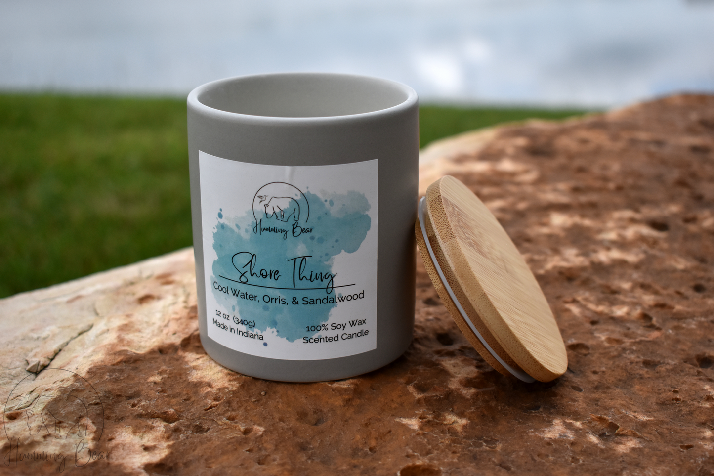 12oz Shore Thing Soy Candle | Cool Water, Orris, & Sandalwood