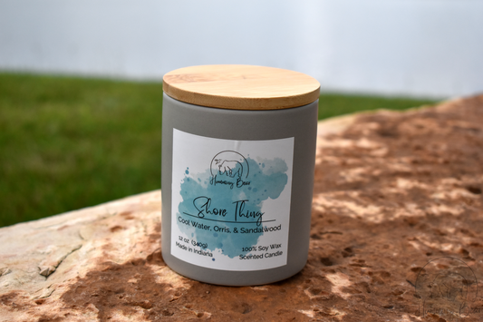 12oz Shore Thing Soy Candle | Cool Water, Orris, & Sandalwood