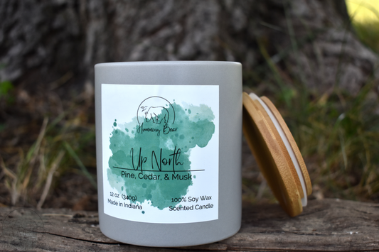 12oz Up North Soy Candle | Pine, Cedar, & Musk