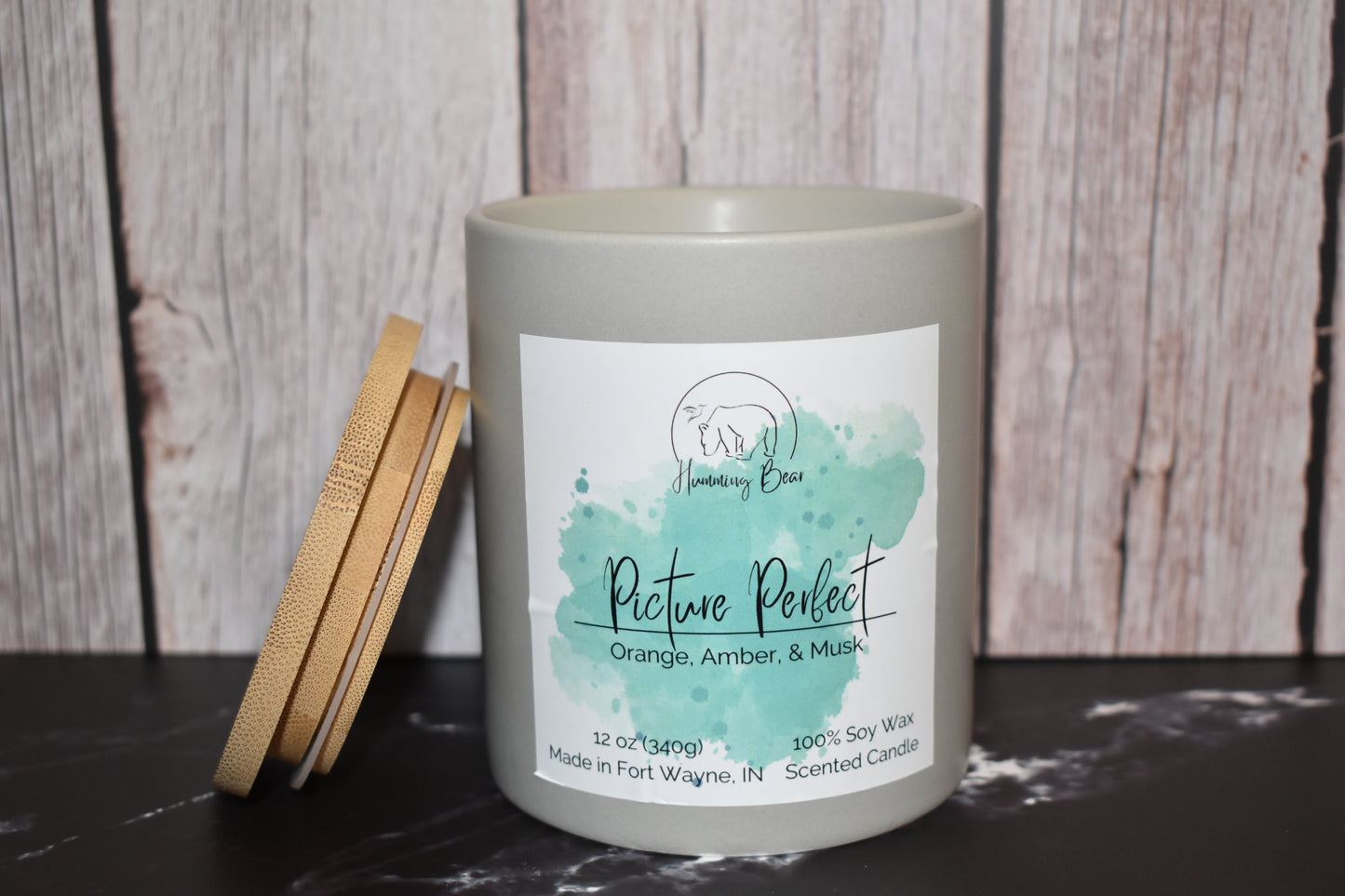 12oz Picture Perfect Soy Candle | Orange, Amber, & Musk
