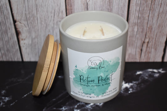 12oz Picture Perfect Soy Candle | Orange, Amber, & Musk