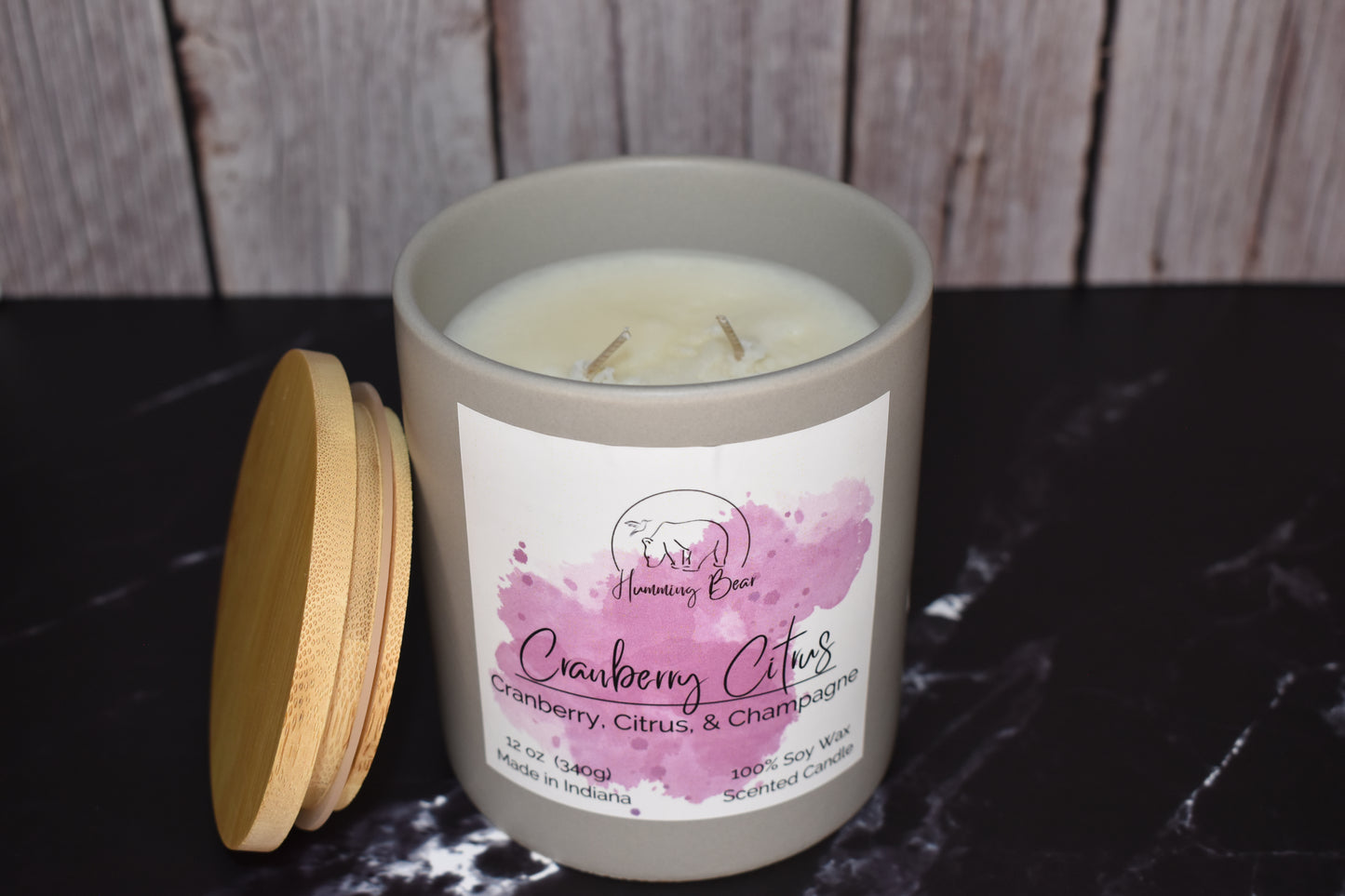 12 oz Cranberry Citrus Soy Candle | Cranberry, Citrus, & Champagne