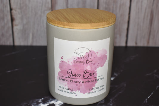 12 oz Juice Box Soy Candle | Lemon, Cherry, & Mixed Berry